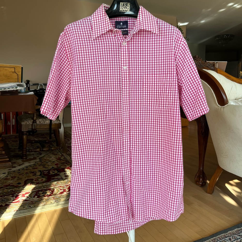 Stafford Short sleeve button checker shirt